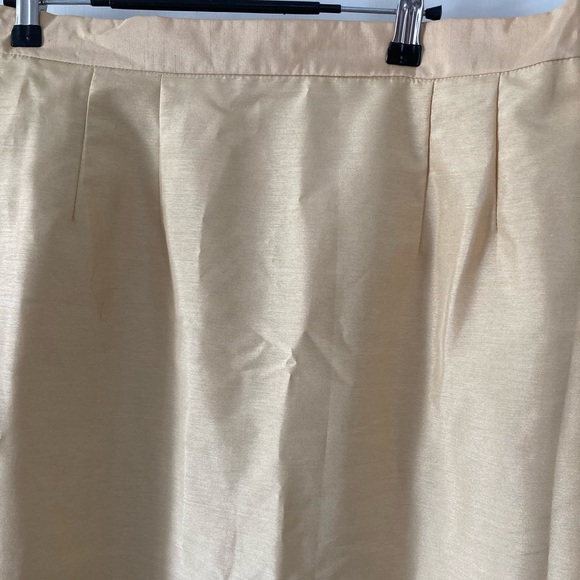 Vintage Lisa Rene Tan Gold Yellow Skirt Size 14 | 80s/90s Midi to Maxi Length - Picture 3 of 8